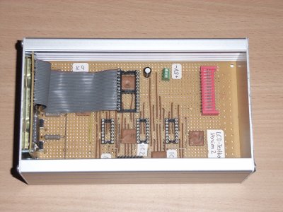 Draufsicht Gehäuse mit Testboard